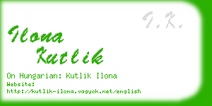 ilona kutlik business card
